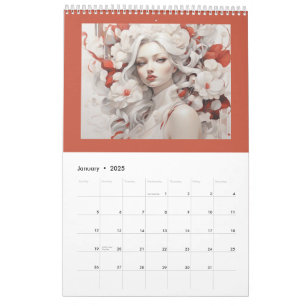 Calendário Mulher elegante design