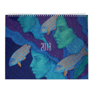 Calendário Mulheres divinas, pintadas garotas fantasias arte