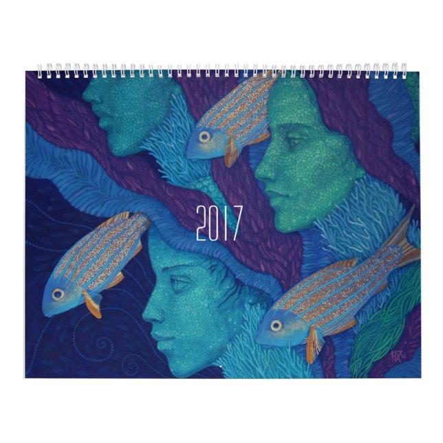 Calendário Mulheres divinas, pintadas garotas fantasias arte  (Capa)