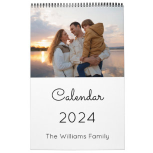 Calendário Múltiplo de Fotos da Família Moderna Mi