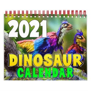 CALENDÁRIO MUNDIAL DO DINOSSAUR 2021: Impressão de