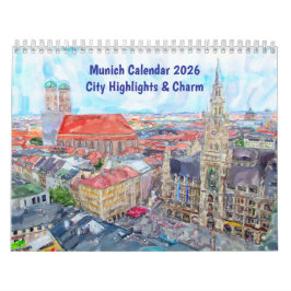 Calendário Munich Calendar 2026 – City Highlights & Charm