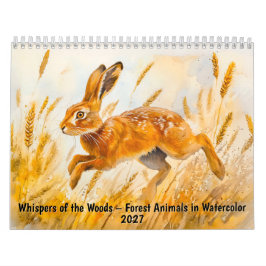 Calendário Murmurios do Bosque – Animais da Floresta em Aquar