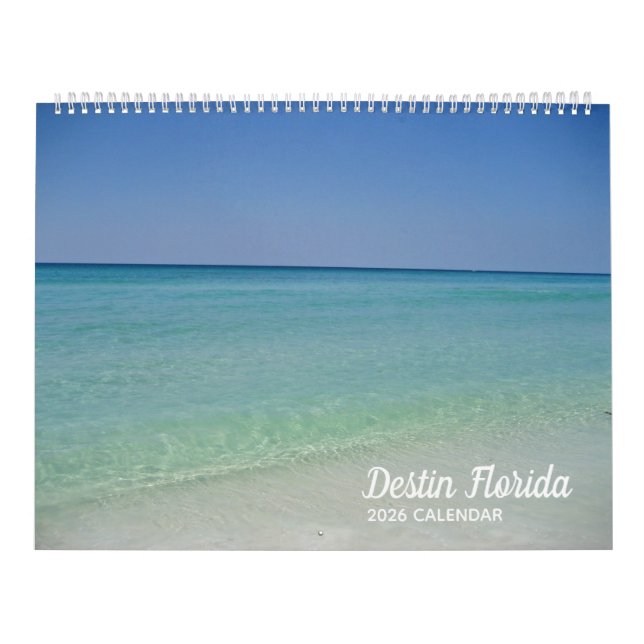 Calendário Muro de 2026 da Destin Florida Photoographic (Capa)