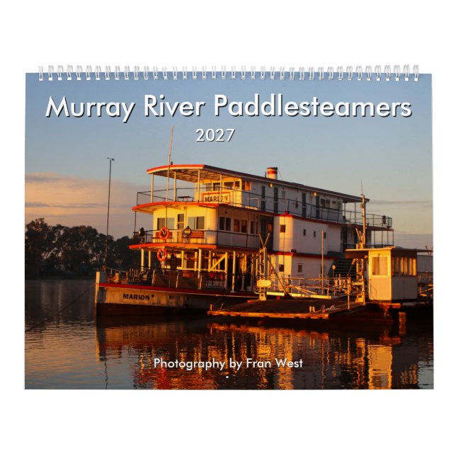 Calendário Murray River Paddlesteamers 2027 (Capa)