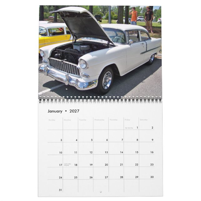 Calendário Muscular Clássico de Chevy 2011 (Jan 2027)