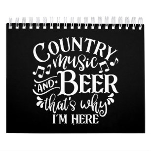 Calendário Música Country E Beer Vintage Country Music