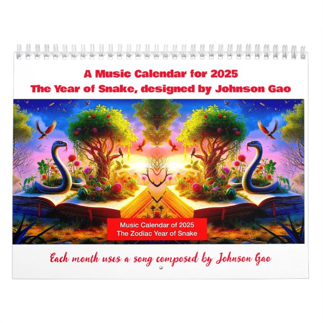 Calendário Musical de 2025, Ano Zodíaco do Cobra (Capa)