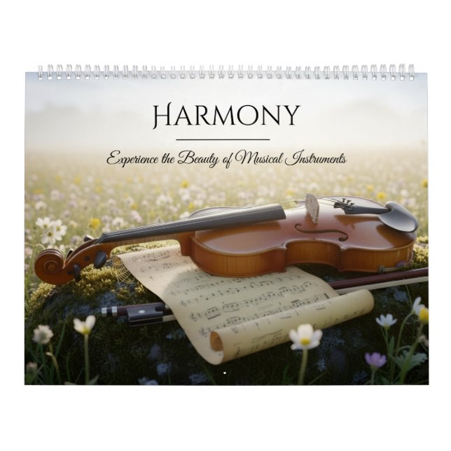 Calendário Musical Instruments Calendar – Elegant Photo (Capa)