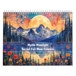 Calendário Mystic Moonlight 2026 – Surreal Full Moon Calendar