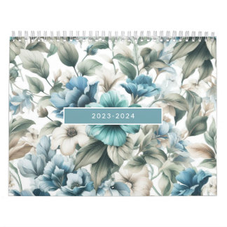 Calendário Na moda azul-moderno, brilhante