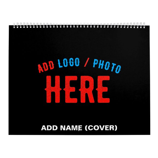CALENDÁRIO NA MODA MODERNO PERSONALIZÁVEL NEGRO VERIFICADO CO (Capa)