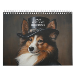 Calendário Na moda Shetland Sheepdog | Sheltie