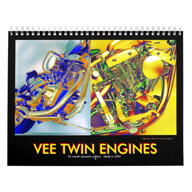 Calendário Nacionais ed. Motociclos Vee-gêmeos (Capa)
