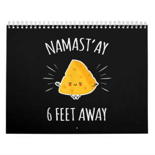 Calendário Namastay 6 Pés Distante Kawaii Cute Yoga Lover
