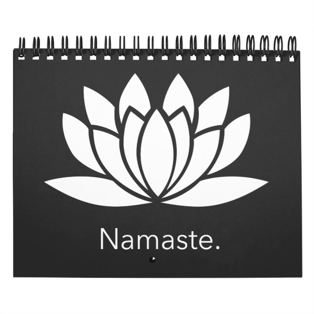 Calendário Namaste com Flor de Lotus Espiritual (Capa)