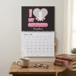 Calendário Namorado(a) Eu Amo Minha Namorada – Adicionar Foto