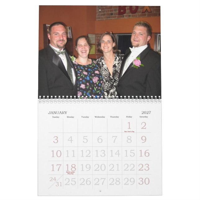 Calendário Nana e Granpa Willie (Jan 2027)
