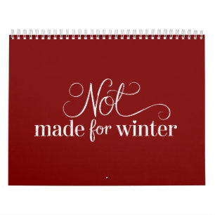 Calendário Não Feito Para Inverno Temporada Aconchegante Nata