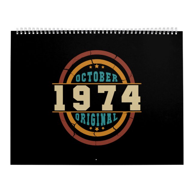 Calendário Nascer de outubro de 1974 (Capa)