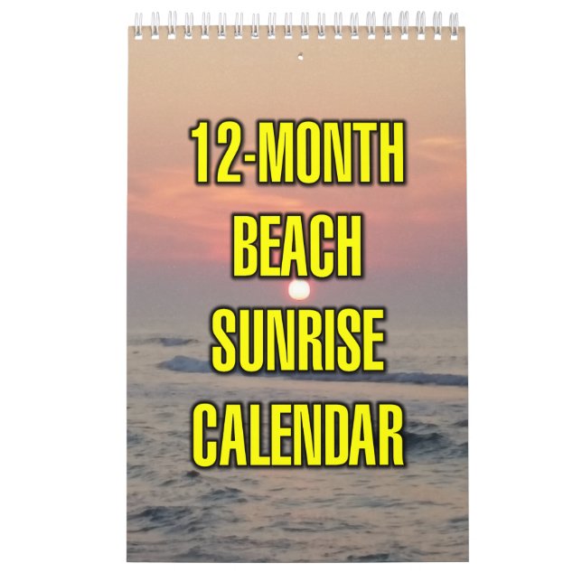 Calendário Nascer do Sol na Praia de 12 Meses (Capa)