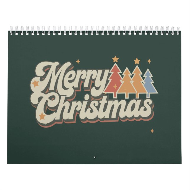 Calendário Natal Antigo Feliz Férias de Natal (Capa)