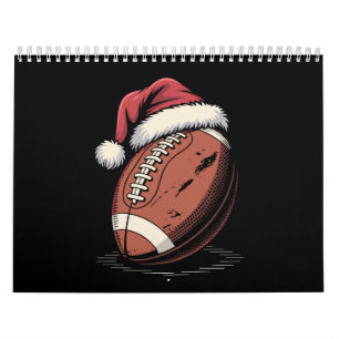 Calendário Natal do American Futebol Santa Hat Esportivo