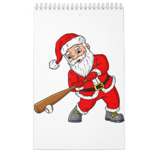 Calendário Natal Papai Noel Baseball Pitcher Boys T
