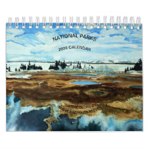 NATIONAL PARKS WATERCOLORS 2026 CALENDAR