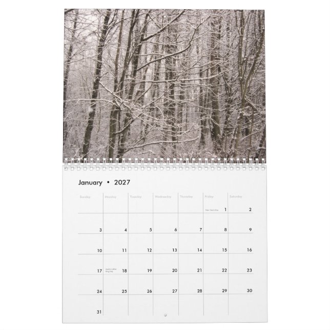 Calendário natural da maravilha 2010 (Jan 2027)