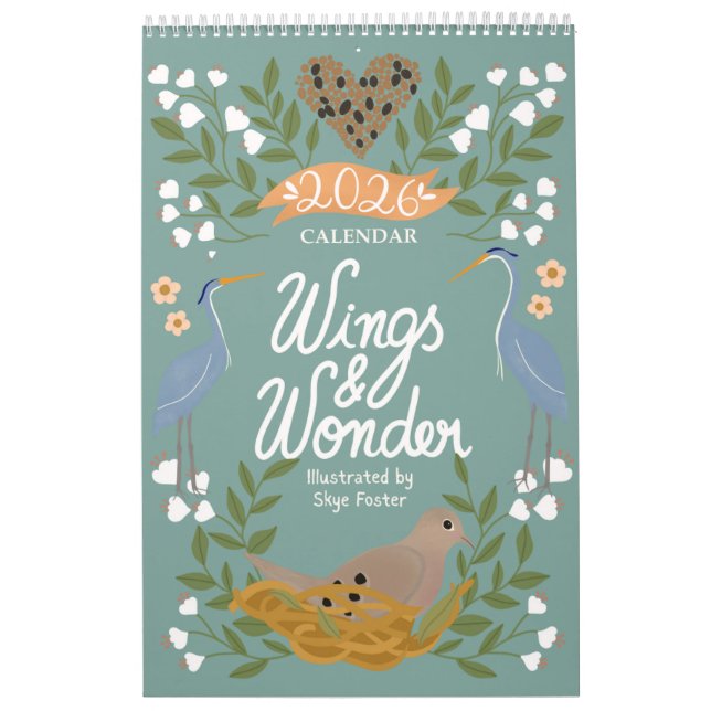 Calendário Nature Art Calendar with Backyard Birds & Flowers (Capa)