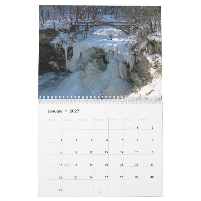 Calendário Natureza 2011 de Minnesota (Jan 2027)