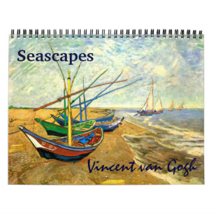Calendário Náutico marítimo dos Seascapes de Vincent van Go