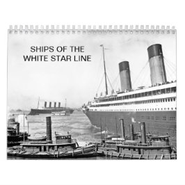 Calendário Navios da linha branca da estrela