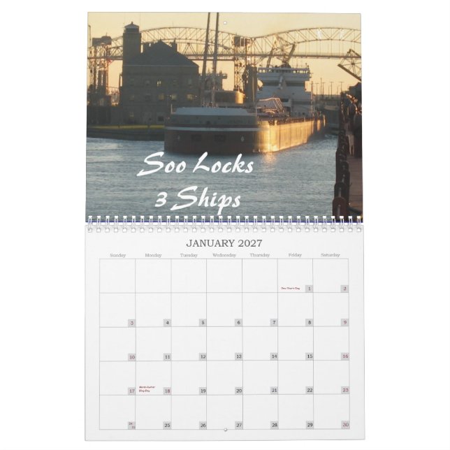 Calendário Navios do, excelente, lagos (Jan 2027)