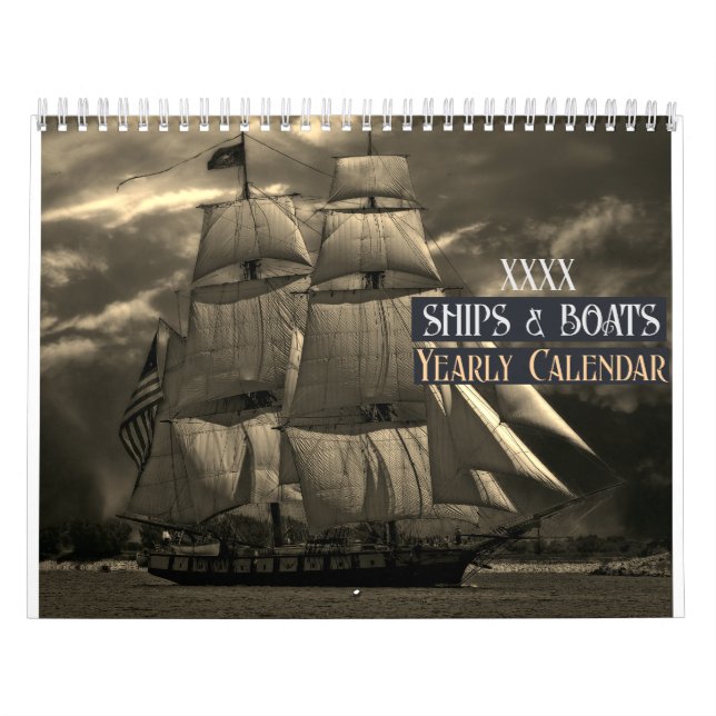Calendário Navios e barcos Personalizam o ano | (Capa)