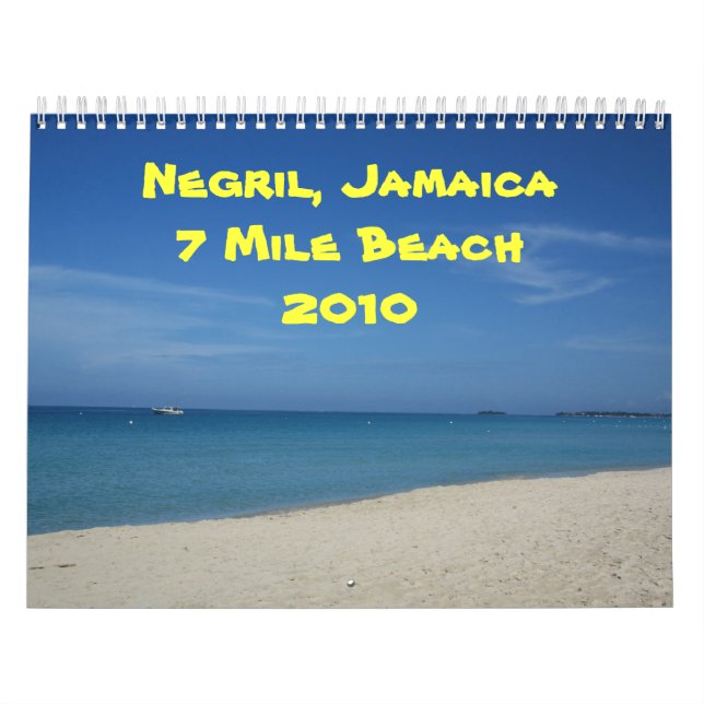 Calendário Negril, Jamaica praia 2010 de 7 milhas (Capa)
