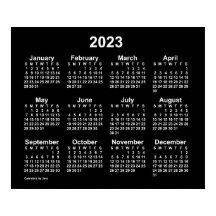 Calendário Neon Branco 2023 de Janz Poster