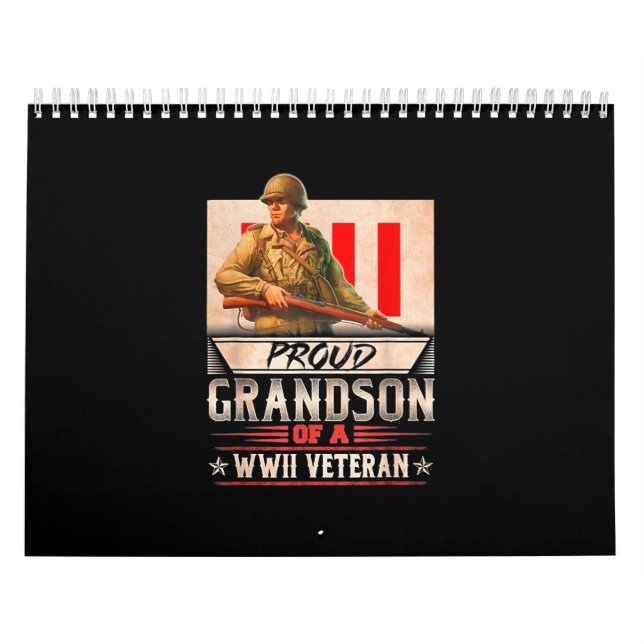 Calendário neto Orgulhoso De Um Veterano Wwii (Capa)