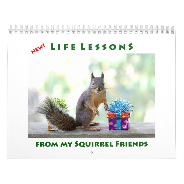 Calendário New Life Lessons Funny Squirrel Calendar (Capa)