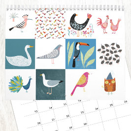 Calendário Nic Squirrell Quirky Birds