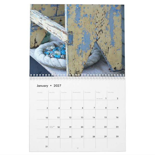 Calendário no jardim 2010 da minha irmã (Jan 2027)