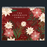 Calendário Nome da Família Maroon Elegante Poinsettia Christm<br><div class="desc">***este design é parte de uma coleção de feriados de natal*** ______________________ este modelo de design é totalmente editável e personalizável por você o cliente - clique em personalizar outro botão se você quiser mover, adicionar, excluir ou fazer grandes alterações no design _________________________ *se tiver perguntas sobre DESIGN ou necessitar...</div>