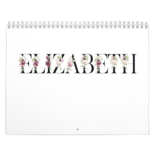 Calendário Nome Elizabeth
