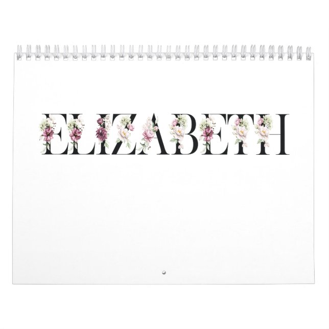 Calendário Nome Elizabeth (Capa)