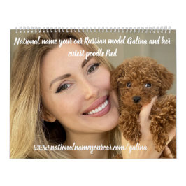 Calendário Nome Nacional Seu Carro Russo Modelo Galina e Fred