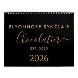 Calendário Nome Personalizado Est Data Chocolatier Negócios
