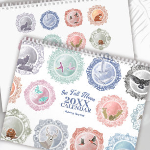 Calendário Nomes da Lua Cheia Qualquer Ano 2027 Arte Ilustrad