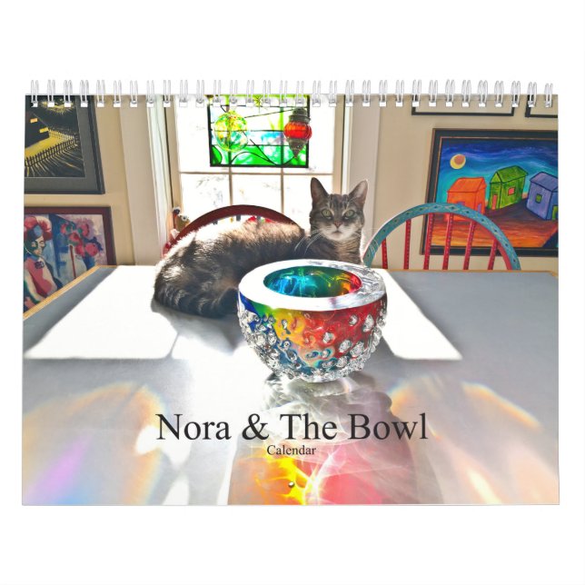Calendário "Nora & the Bowl" do Piano Cat (Capa)