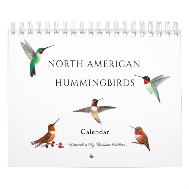 Calendário Norte-Americano de Hummingbird (Capa)